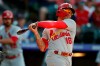 FILE - St. Louis Cardinals second baseman Kolten Wong (16) bats in the ninth inning of a baseball game against the Colorado Rockies in Denver, in this Thursday, Sept. 12, 2019, file photo. Kolten Wong has joined the Milwaukee Brewers as he changes teams for the first time after spending eight seasons with the St. Louis Cardinals. The Brewers announced Friday, Feb. .5, 2021, that they had signed Wong to a two-year contract with a club option for 2023.(AP Photo/David Zalubowski, File)