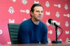 FILE - In this Nov. 13, 2019, file photo, then-Toronto FC soccer head coach Greg Vanney speaks to the media during an end of season availability in Toronto. The LA Galaxy have hired MLS Cup winner Greg Vanney as their new head coach. The club announced the deal Tuesday Jan. 5, 2021, with Vanney, who played seven seasons with the Galaxy in two stints before his successful coaching career. (Chris Young/The Canadian Press via AP, File)