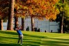 FILE - In this Nov. 14, 2020, file photo, Jon Rahm, of Spain, hits on the 13th hole during the third round of the Masters golf tournament in Augusta, Ga., in this Saturday, Nov. 14, 2020, file photo. Last year the Masters was played in November, amid autumn hues of gold, orange and red in the trees. (AP Photo/Matt Slocum, File)