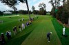 FILE - Dustin Johnson tees off on the 18th hole during the final round of the Masters golf tournament in Augusta, Ga., in this Sunday, Nov. 15, 2020, file photo. The Masters was among seven majors for men and women this year, none selling tickets to the public. (AP Photo/David J. Phillip, File)
