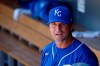 FILE - In this Monday, March 9, 2020, file photo, Kansas City Royals manager Mike Matheny pauses in the dugout prior to a spring training baseball game against the Arizona Diamondbacks in Scottsdale, Ariz. (AP Photo/Ross D. Franklin, File)