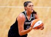 FILE - In this May 15, 2021, file photo, Chicago Sky center Stefanie Dolson controls the ball during a WNBA basketball game against the Connecticut Mystics in Washington. Sky star Dolson is checking in periodically from the Olympics. She is part of the U.S. 3x3 team that will take part in the inaugural competition in that event at the Tokyo Games. (AP Photo/Daniel Kucin Jr.)