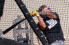 FILE - In this Aug. 22, 2020, file photo, Milwaukee Brewers' Omar Narvaez wears a 