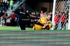 FILE - In this Oct. 29, 2019, file photo, Seattle Sounders goalkeeper Stefan Frei, right, makes a save against Los Angeles FC forward Adama Diomande during the second half of an MLS soccer Western Conference final in Los Angeles. Diomande has announced he is leaving LAFC. The club did not immediately respond to Diomande's posts on social media. (AP Photo/Ringo H.W. Chiu, File)