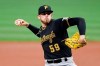 FILE - In this Sept. 26, 2020, file photo, Pittsburgh Pirates starting pitcher Joe Musgrove delivers against the Cleveland Indians during the first inning of a baseball game in Cleveland. The San Diego Padres are adding yet another pitcher to their rotation, agreeing to bring right-hander Musgrove to his hometown in a trade with the Pirates, according to a person familiar with the deal. (AP Photo/Ron Schwane, file)