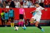 FILE - In this Oct. 3, 2019, file photo, Sevilla's Javier Hernandez shoots, but fails to score, during a Europa League group A soccer match against APOEL Nicosia at the Estadio Ramon Sanchez-Pizjuan stadium in Seville, Spain. The Los Angeles Galaxy have signed Javier “Chicharito” Hernández to a Designated Player contract, the MLS soccer club announced Tuesday, Jan. 21, 2020. (AP Photo/Miguel Morenatti, File)