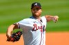 FILE- In this Monday, Sept. 7, 2020, file photo, Atlanta Braves pitcher Will Smith works against the Miami Marlins during a baseball game in Atlanta. The impressive depth of the Atlanta Braves bullpen is about to be tested like never before. There will be no off days in the NL Division Series against the Miami Marlins. (AP Photo/John Amis, File)