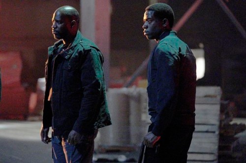 This image released by FX shows Kwame Patterson as Lurp, left, and Damson Idris as Franklin Saint in a scene from 