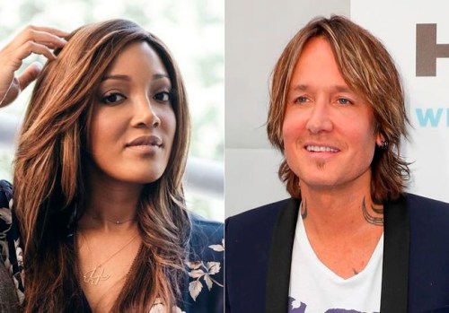 In this Aug. 3, 2020 photo, Mickey Guyton is photographed during a remote portrait session in Los Angeles on Aug. 3, 2020, left, and Keith Urban appears at the 13th Annual ACM Honors in Nashville, Tenn. on August 21, 2019. Guyton and Urban will host the Academy of Country Music Awards in April. (AP Photo)