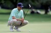 Brendon Todd lines up his shot on the fifth green during the final round of the Travelers Championship golf tournament at TPC River Highlands, Sunday, June 28, 2020, in Cromwell, Conn. (AP Photo/Frank Franklin II)