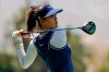 FILE - In this April 5, 2019, file photo, Michelle Wie watches her tee shot on the 18th hole during the second round of the LPGA Tour ANA Inspiration golf tournament at Mission Hills Country Club in Rancho Mirage, Calif. Once a child prodigy who competed against the men, Michelle Wie West is now a mother. The 30-year-old Wie and Golden State Warriors executive Johnnie West announced the birth of their daughter on Instagram on Friday, June 19, 2020. (AP Photo/Chris Carlson, File)