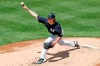 New York Yankees starting pitcher Gerrit Cole delivers during an intrasquad game in baseball summer training camp Sunday, July 12, 2020, at Yankee Stadium in New York. (AP Photo/Kathy Willens)