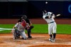 New York Yankees' Clint Frazier hits a three-run home run during the sixth inning of a baseball game against the Boston Red Sox Saturday, Aug. 15, 2020, in New York. (AP Photo/Frank Franklin II)