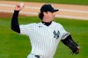 New York Yankees' Gerrit Cole delivers a pitch during the first inning of the team's baseball game against the Detroit Tigers Friday, April 30, 2021, in New York. (AP Photo/Frank Franklin II)