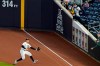 New York Yankees right fielder Aaron Judge fields chases after Baltimore Orioles Trey Mancini's third-inning ground rule double in a baseball game, Tuesday, April 6, 2021, at Yankee Stadium in New York. (AP Photo/Kathy Willens)