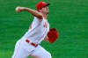 Cincinnati Reds' Tyler Mahle (30) throws in the first inning during a baseball game against the Chicago Cubs at Great American Ballpark in Cincinnati, Tuesday, July 28, 2020. (AP Photo/Aaron Doster)