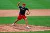 Cincinnati Reds' Sonny Gray participates in baseball practice at Great American Ballpark in Cincinnati, Wednesday, July 8, 2020. (AP Photo/Aaron Doster)