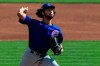 Chicago Cubs' Yu Darvish throws in the first inning during a baseball game against the Cincinnati Reds in Cincinnati, Saturday, Aug. 29, 2020. (AP Photo/Aaron Doster)