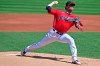 Cleveland Indians starting pitcher Shane Bieber delivers during the first inning of a baseball game against the Milwaukee Brewers, Sunday, Sept. 6, 2020, in Cleveland. (AP Photo/David Dermer)