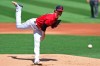 Cleveland Indians starting pitcher Shane Bieber delivers during the first inning of a baseball game against the Milwaukee Brewers, Sunday, Sept. 6, 2020, in Cleveland. (AP Photo/David Dermer)