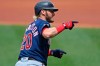 Minnesota Twins' Josh Donaldson (20) runs the bases after hitting a solo home run off Cleveland Indians starting pitcher Logan Allen in the first inning of a baseball game, Wednesday, April 28, 2021, in Cleveland. (AP Photo/David Dermer)
