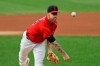 Cleveland Indians starting pitcher Zach Plesac delivers in the first inning in a baseball game against the Chicago White Sox, Wednesday, July 29, 2020, in Cleveland. (AP Photo/Tony Dejak)