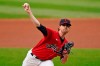 Cleveland Indians starting pitcher Shane Bieber delivers in the first inning of a baseball game against the Chicago White Sox, Wednesday, Sept. 23, 2020, in Cleveland. (AP Photo/Tony Dejak)