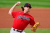 Cleveland Indians starting pitcher Cal Quantrill deliver in the first inning of a baseball game against the Chicago White Sox, Tuesday, Sept. 22, 2020, in Cleveland. (AP Photo/Tony Dejak)