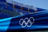 The Olympic Rings and a Tokyo 2020 sign are pictured inside Yokohama Baseball Stadium at the 2020 Summer Olympics, Wednesday, July 21, 2021, in Yokohama, Japan. (AP Photo/Sue Ogrocki)