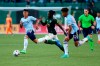 Portland Timbers forward Yimmi Chara pushes the ball between FC Dallas' Justin Che, right, and Edwin Cerrillo during an MLS soccer match Saturday, July 17, 2021, in Portland, Ore. (Sean Meagher/The Oregonian via AP)