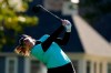 Jennifer Kupcho watches her tee shot on the seventh hole during the second round of the KPMG Women's PGA Championship golf tournament at the Aronimink Golf Club, Friday, Oct. 9, 2020, in Newtown Square, Pa. (AP Photo/Chris Szagola)