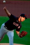 Cleveland Indians starting pitcher Aaron Civale delivers during the first inning of a baseball game against the Pittsburgh Pirates in Pittsburgh, Wednesday, Aug. 19, 2020. (AP Photo/Gene J. Puskar)