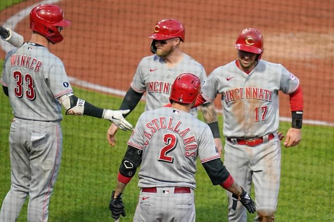 Naquin, Barnhart lead Reds to 14-1 rout of Pirates – Winnipeg Free Press