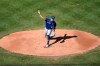Toronto Blue Jays starting pitcher Taijuan Walker throws during the first inning of a baseball game against the Philadelphia Phillies, Sunday, Sept. 20, 2020, in Philadelphia. (AP Photo/Michael Perez)