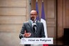 French Prime Minister Edouard Philippe presents the details of the health procedures to be adopted for the upcoming mayoral elections, Friday May 22, 2020 in Paris. French Prime Minister Edouard Philippe announced that France would hold the second round of municipal elections on June 28 _ nearly four months after the first round in March in an electoral process interrupted by lockdown to fight spread of the coronavirus. (Benoit Tessier/Pool via AP)
