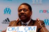 FILE - In this March 3, 2006 file photo, Olympique Marseille soccer club president Pape Diouf addresses reporters during a press conference, in Marseille, southern France. Pape Diouf, who led the French soccer club from 2005-09, has died after contracting the coronavirus. He was 68. (AP Photo/Claude Paris, File)
