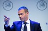 UEFA President Aleskander Ceferin gestures during a meeting of European soccer leaders at the congress of the UEFA governing body in Amsterdam's Beurs van Berlage, Netherlands, Tuesday, March 3, 2020. (AP Photo/Peter Dejong)