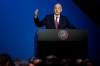 FIFA President Gianni Infantino addresses a meeting of European soccer leaders at the congress of the UEFA governing body in Amsterdam's Beurs van Berlage, Netherlands, Tuesday, March 3, 2020. (AP Photo/Peter Dejong)