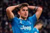 Juventus' Paulo Dybala reacts after missing a chance to score during a round of sixteen, first leg, soccer match between Lyon and Juventus at the at the Lyon Olympic Stadium in Decines, outside Lyon, France, Wednesday, Feb. 26, 2020. (AP Photo/Laurent Cipriani)