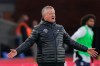 Sheffield United's manager Chris Wilder gestures during the English Premier League soccer match between Crystal Palace and Sheffield United in London, England, Saturday, Jan. 2, 2021. (John Walton/Pool via AP)