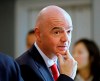 FIFA President Gianni Infantino attends the World Economic Forum in Davos, Switzerland, Tuesday, Jan. 21, 2020. The 50th annual meeting of the forum will take place in Davos from Jan. 21 until Jan. 24, 2020. (AP Photo/Markus Schreiber)