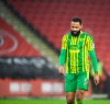 West Bromwich Albion's Kyle Bartley reacts during the English Premier League soccer match between Sheffield United and West Bromwich Albion at Bramall Lane stadium in Sheffield, England, Tuesday, Feb. 2, 2021. (Michael Regan, Pool via AP)