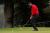 Tiger Woods putts on the 11th hole during the final round of the PGA Championship golf tournament at TPC Harding Park Sunday, Aug. 9, 2020, in San Francisco. (AP Photo/Jeff Chiu)