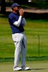 Tiger Woods reacts after missing a putt on the seventh hole during the third round of the PGA Championship golf tournament at TPC Harding Park Saturday, Aug. 8, 2020, in San Francisco. (AP Photo/Jeff Chiu)