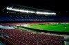 View of the empty stands prior the start of the Spanish La Liga soccer match between Barcelona and Eibar at the Camp Nou stadium in Barcelona in Barcelona, Spain, Tuesday, Dec. 29, 2020. (AP Photo/Joan Monfort,)