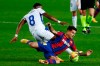 Eibar's Pape Diop, left, challenges Barcelona's Philippe Coutinho during the Spanish La Liga soccer match between Barcelona and Eibar at the Camp Nou stadium in Barcelona in Barcelona, Spain, Tuesday, Dec. 29, 2020. (AP Photo/Joan Monfort)