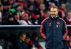 Bayern's interim coach Hansi Flick smiles during the Champions League group B soccer match between Bayern Munich and Tottenham Hotspur at the Allianz Arena stadium, in Munich, Wednesday, Dec. 11, 2019. (AP Photo/Matthias Schrader)