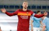Roma's Edin Dzeko after missing a chance during the Serie A soccer match between Lazio and Roma, at Rome's Olympic Stadium, Friday, Jan. 15, 2021. (AP Photo/Andrew Medichini)