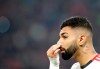 Flamengo's Gabriel Barbosa prior the start of the Club World Cup final soccer match between Liverpool and Flamengo at Khalifa International Stadium in Doha, Qatar, Saturday, Dec. 21, 2019. (AP Photo/Hassan Ammar)