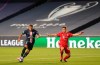 Bayern's Joshua Kimmich, right, challenges PSG's Kylian Mbappe during the Champions League final soccer match between Paris Saint-Germain and Bayern Munich at the Luz stadium in Lisbon, Portugal, Sunday, Aug. 23, 2020. (Miguel A. Lopes/Pool via AP)